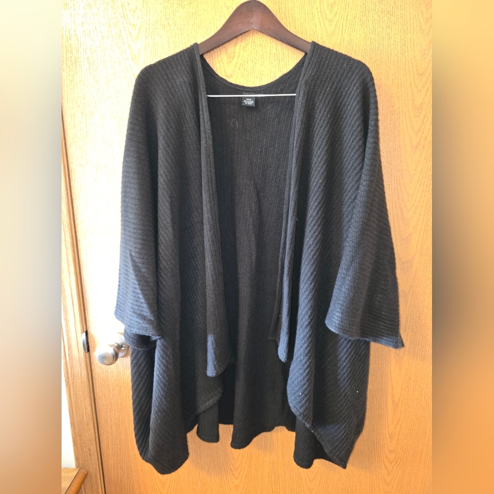 Black Women's Open Front Sweater